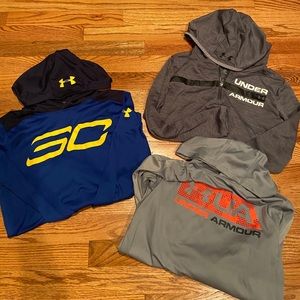 UA long sleeve 3/4 zip